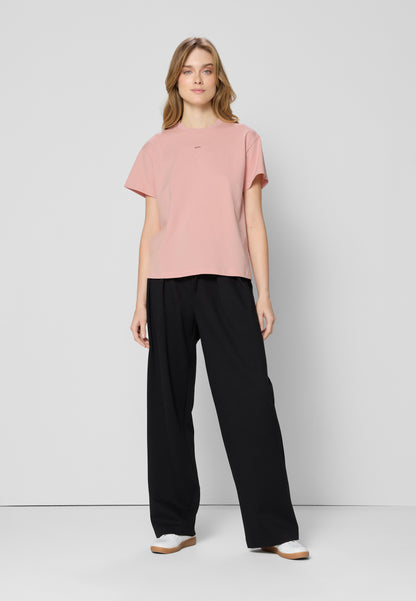 Łososiowy T-shirt oversize TISHAL