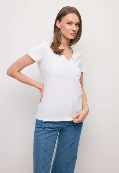 Biały klasyczny t-shirt FOKIA