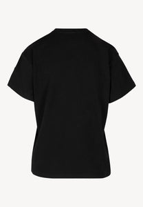 Czarny t-shirt z logo na rękawie TISHAM