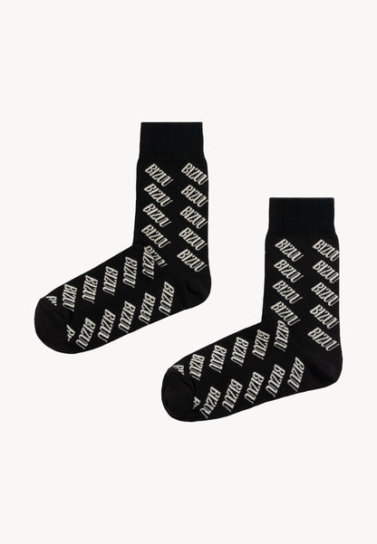 Czarne skarpetki bawełniane w logo SERAFIL