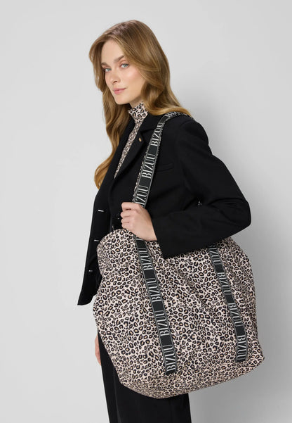 Torba shopper w panterkę BAISY brązowa