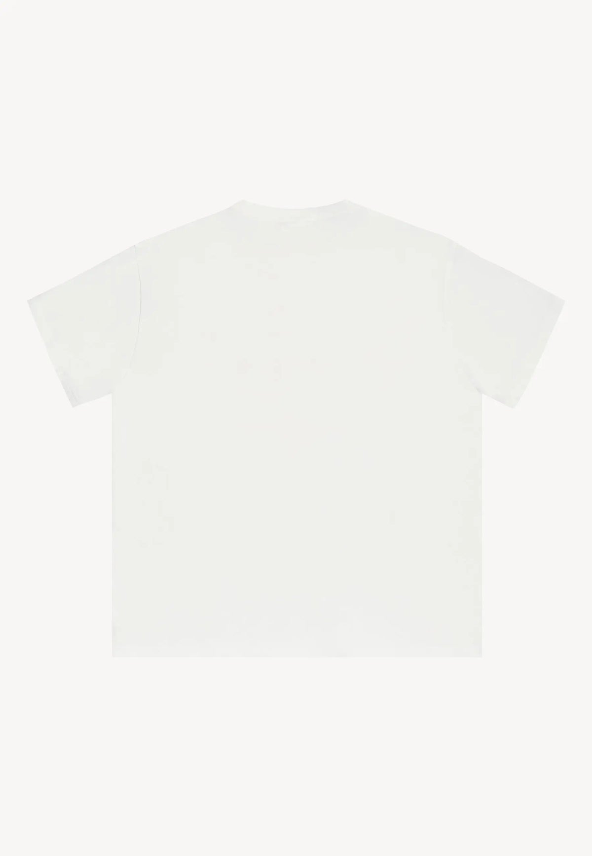 Tył białego t-shirtu TISHAL.