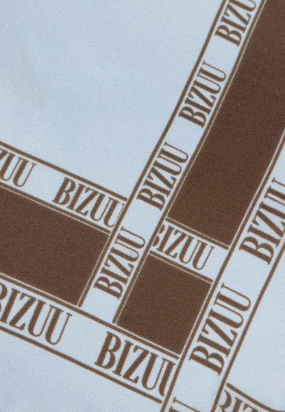 Jedwabna apaszka w autorski print ARIA niebieska