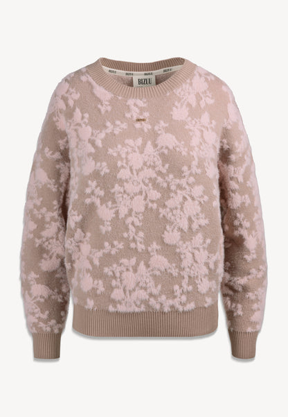 Beżowy sweter w autorski CANELA