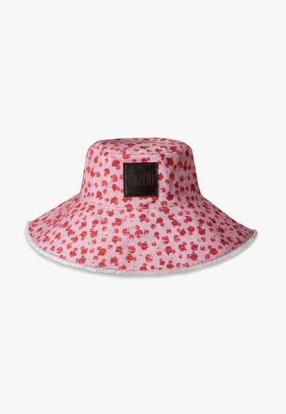 Kapelusz CAPPSY różowy w kwiatowy print
