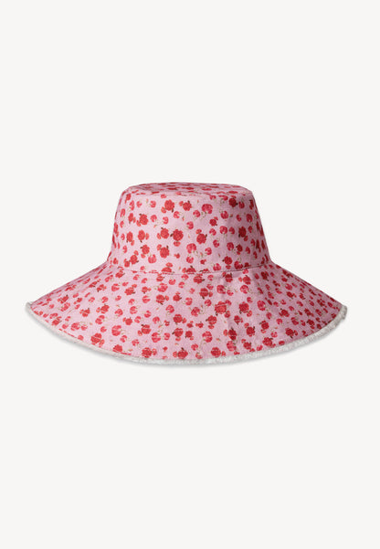 Kapelusz CAPPSY różowy w kwiatowy print