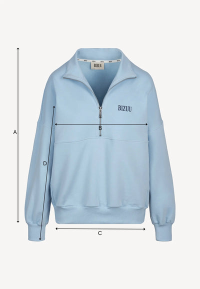Dresowa bluza z logo i kołnierzem CHAMP błękitna