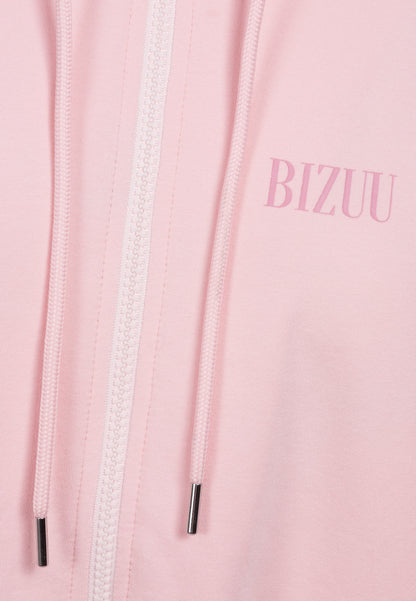 Rozpinana bluza dresowa z kapturem CIANA różowa