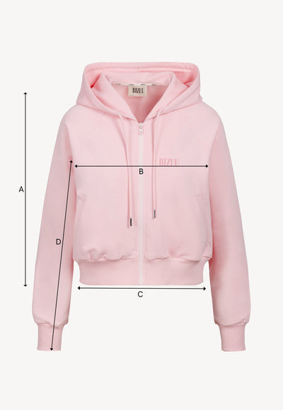 Rozpinana bluza dresowa z kapturem CIANA różowa