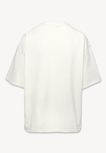 Kremowy t-shirt z grafiką COURT