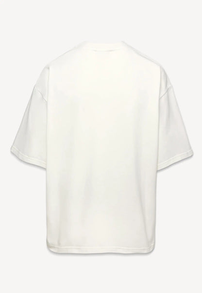 Kremowy t-shirt z grafiką COURT