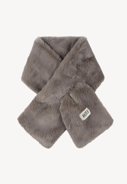 Szalik z logowaną metką FLUFFY taupe
