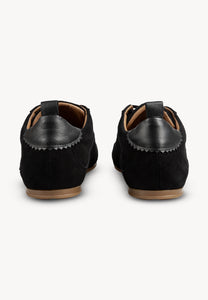 Zamszowe sneakersy damskie LEOLA czarne