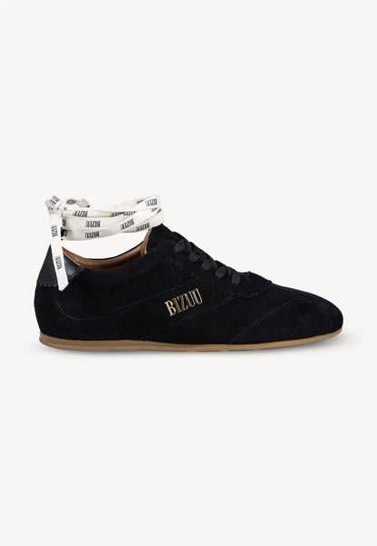 Zamszowe sneakersy damskie LEOLA czarne