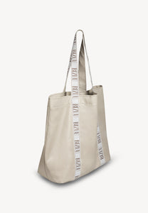 Beżowa torba typu shopper z ekoskóry LETHA