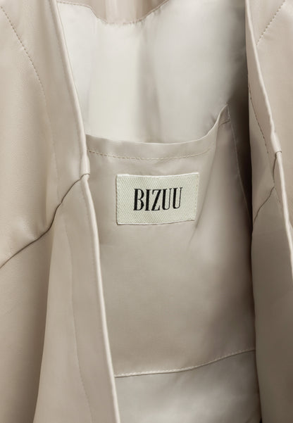 Beżowa torba typu shopper z ekoskóry LETHA