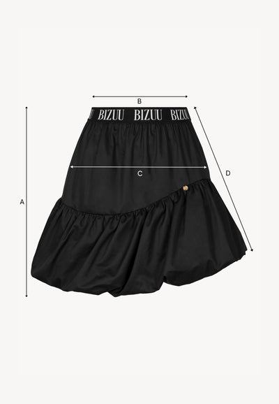 Czarna spódnica mini z logowaną gumą LILIBET