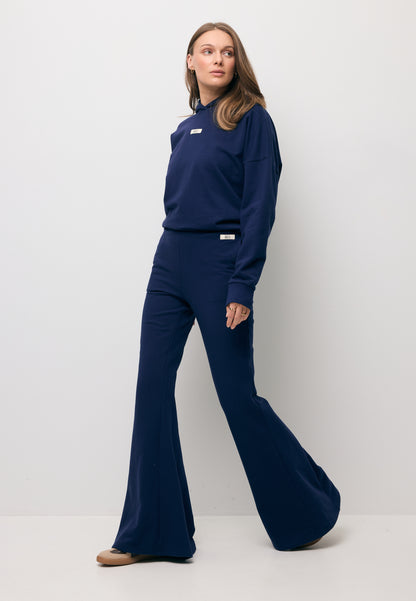 Granatowa bluza oversize z kapturem LINDI