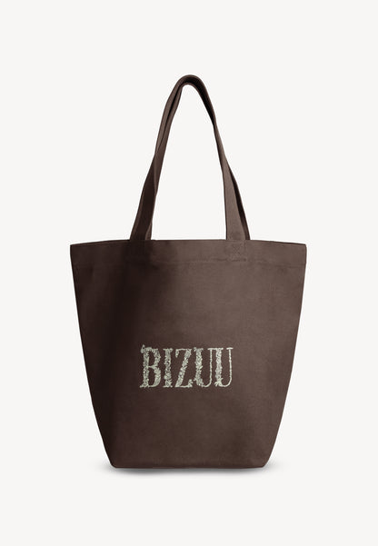 Brązowa bawełniana torba z logo LUNE