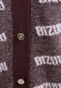Brązowy kardigan w logo MYLES