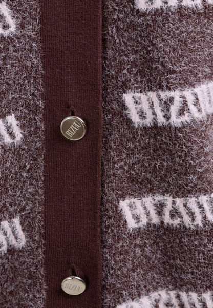 Brązowy kardigan w logo MYLES