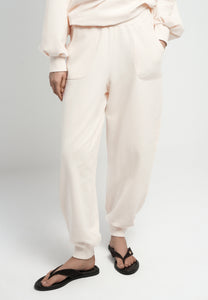 Kremowe spodnie dresowe MIMES