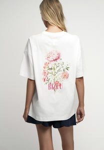 Kremowy t-shirt OVELIA