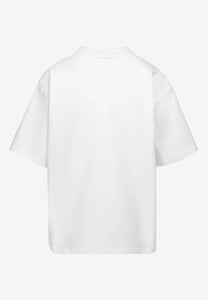 Kremowy T-shirt oversize z logo PARADISO