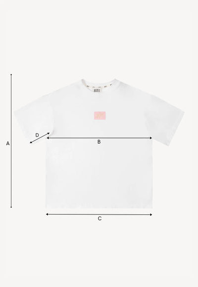 Kremowy T-shirt oversize z logo PARADISO