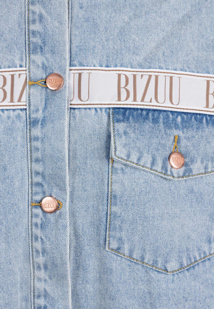 Błękitna kurtka jeansowa oversize PASSA
