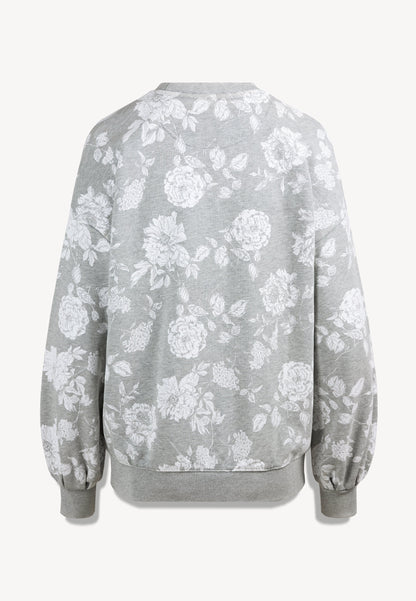 Szara bluza w kwiaty PULLA