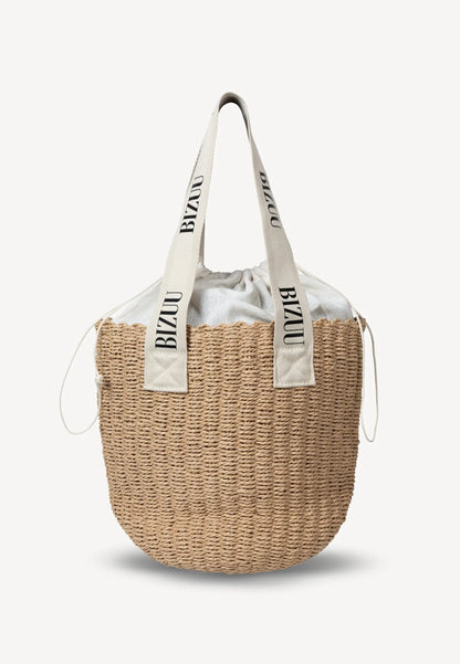 Beżowa pleciona torba shopper REVERIE