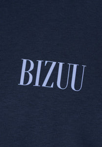 Niebieska bluza z kapturem z logo SAY