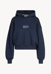 Niebieska bluza z kapturem z logo SAY