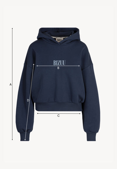 Niebieska bluza z kapturem z logo SAY