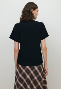 Czarny T-shirt z haftem SEYA