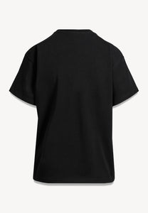 Czarny T-shirt z haftem SEYA