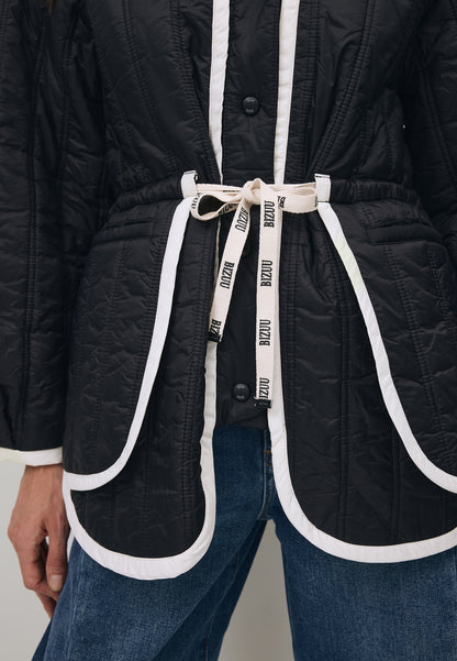 Czarna pikowana kurtka oversize THULIN