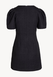 Sukienka mini z tkaniny typu tweed TIBA czarna