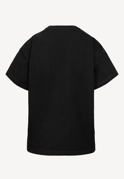Bawełniany czarny T-shirt z logo TISHALLE