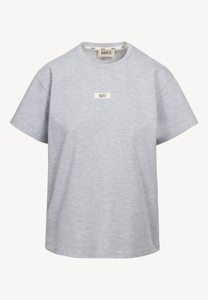Bawełniany szary T-shirt z logo TISHALLE
