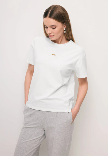 Biały T-shirt oversize TISHAL