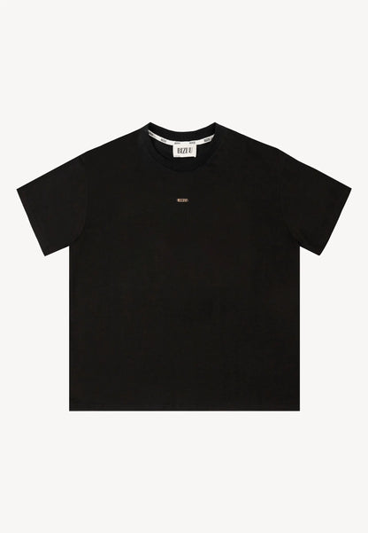 Czarny T-shirt oversize TISHAL