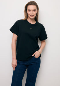 Czarny T-shirt oversize TISHAL