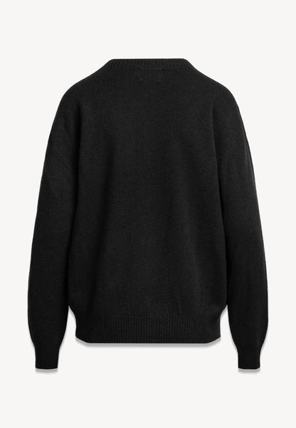 Czarny wełniany sweter WOOLY
