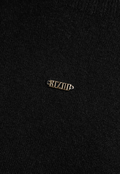 Czarny wełniany sweter WOOLY