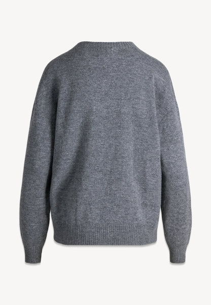 Szary wełniany sweter WOOLY