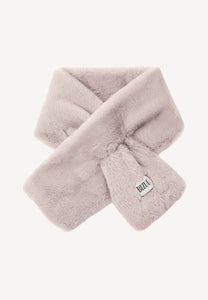 Beżowy szalik z logowaną metką FLUFFY